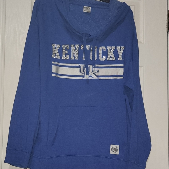 VICTORIA'S SECRET PINK KENTUCKY WILDCATS HOODIE SIZE LARGE BLING PULLOVER - Picture 3 of 12